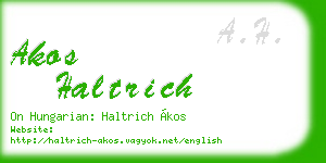 akos haltrich business card