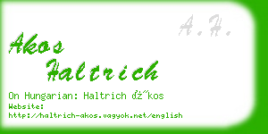 akos haltrich business card